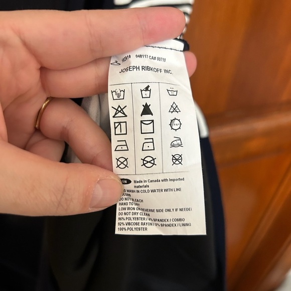 Joseph Ribkoff Navy Blue and White Sleeveless Dress Size 10 - Picture 4 of 5